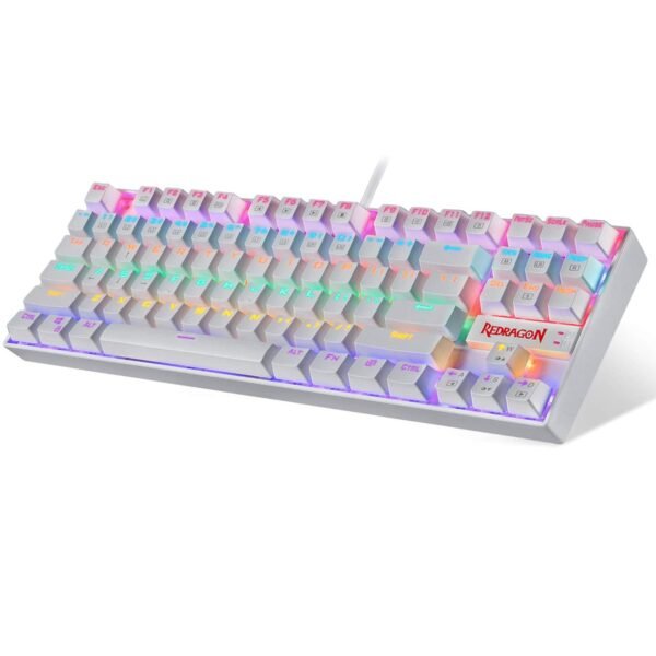 Teclado Redragon Kumara Rainbow K552w-kr White